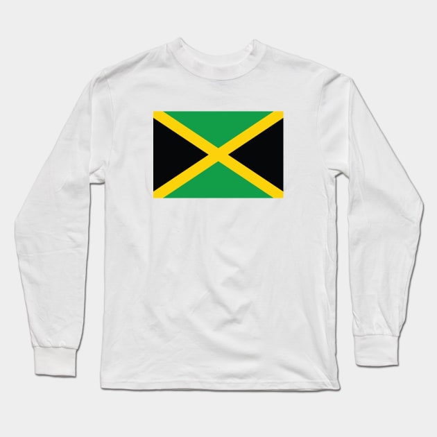 Jamaica National Flag Long Sleeve T-Shirt by IslandConcepts